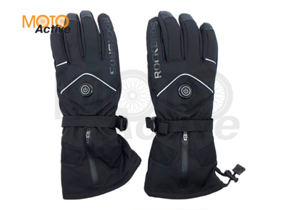 Перчатки зимние (с подогревом) Rockbros S278 Black